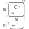 Мойка OMOIKIRI OMI 43-U/I ULTRA MINI-LG нержавеющая сталь/светлое золото 4997403